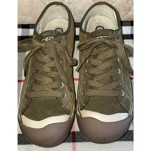 Keen Ventura Canvas Shoes Olive Outdoors Hiking Lace Up Sneakers Womens 9.5